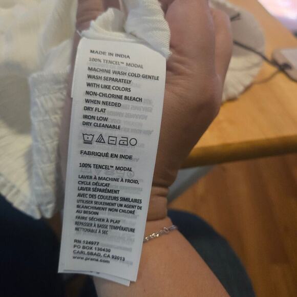 Prana shorts womens size xl white fernie hybrid swim beachy gauzy coverup - Picture 8 of 10